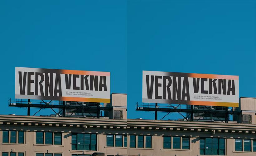 屋顶巨幅横幅广告牌模型展示设计——豪柏威广告 Billboard Mockup 02 设计贴